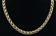Modeschmuck Kette, Muster, vergoldet, 70 cm lang, 4,5 mm breit