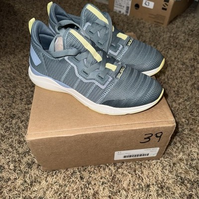 KURU Womens Stride Move Sneakers 8.5 Blue Haze Lime Sorbet Athletic Shoes New