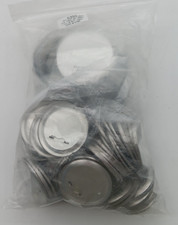 015509  Badge Button  75mm  200sets Pin Parts Supplies  CIRCLE  SLIVER