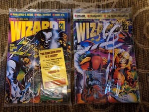Wizard The Guide To Comics #21 & 22 1993 Sealed With Bonus Cards