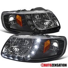 Black Fit 97-03 Ford F150 Expedition Led Strip Headlights Signal Lamps 1pc Style