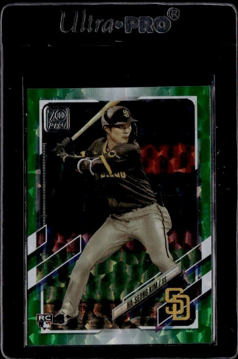 2021 Topps Series 2 Ha-Seong Kim RC #398 Green Foil /499 - San Diego Padres