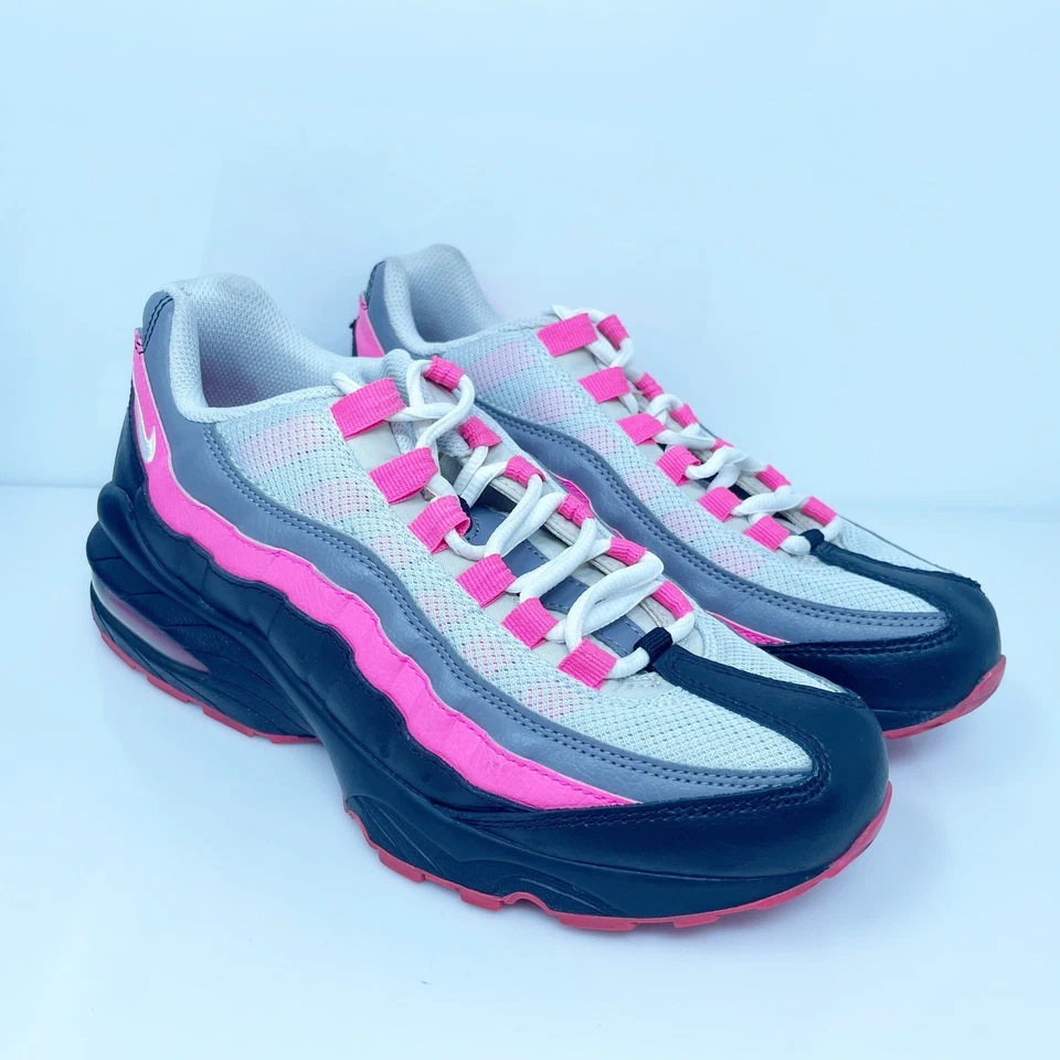 Nike Girls Air Max 95 905348-030 White Casual Shoes Sneakers Size 6.5Y - Image 2 of 4