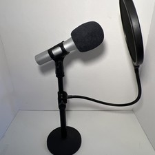 AUDIO-TECHNICA ATR2100-USB MIC CARDIOID DYNAMIC USB XLR-STAND POP FILTER-TESTED