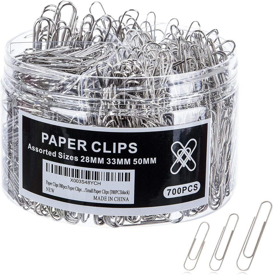 Wakawaga 700Pcs Paper Clips Assorted Sizes Large (700PCS) 726084573772 ...
