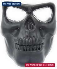 Mask Skull Full Face Mask Scary Halloween Party Skeleton Cosplay Costume- Black
