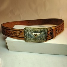 Steer Cow Belt Buckle Adult 32"