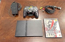 Sony PlayStation 2 Slim SCPH-75001 Black Console Bundle Tested And Working