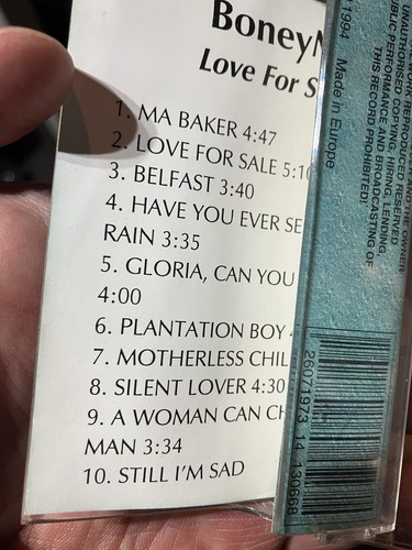BONEY M. love for sale RARE European Cassette Possibly The Master Signed 1994 - Picture 4 of 9