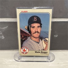 1983 Fleer Base Set Wade Boggs #179 Rookie Boston Red Sox Baseball Card. rookie card picture
