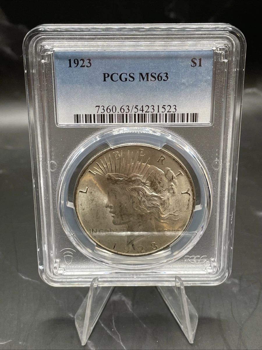 25+ MS 63 Graded 1923 Year Peace Dollars (1921-1935) for sale