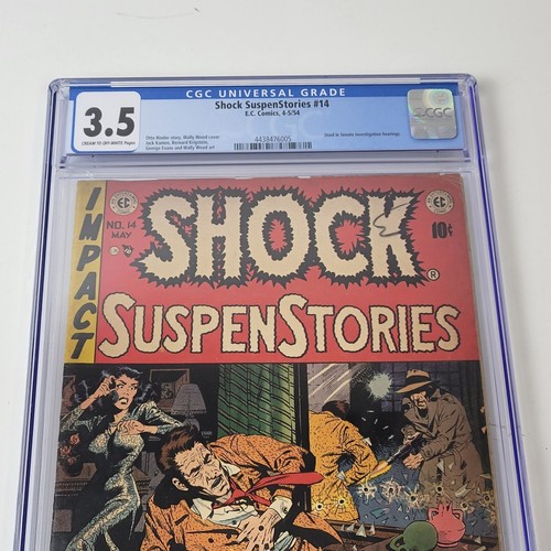 SHOCK SUSPENSTORIES #14 (EC Comics, 1954) Senate Investigation Hearings CGC 3.5 - Picture 4 of 11