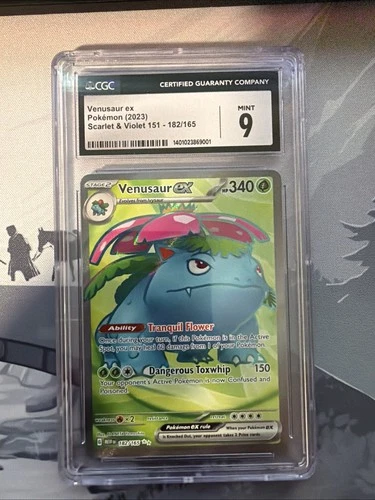 Pokémon Venusaur ex 182/165 Sv: Scarlet & Violet 151 Ultra Rare Holo CGC 9