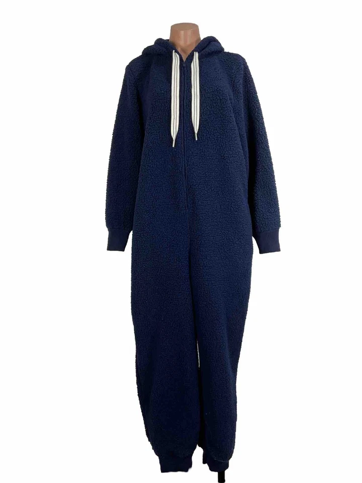Mono Sherpa Azul Aerie Travieso Una Pieza Pijama Traje Vacaciones Talla L Foto 2 de 4