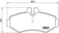 2X Brembo Bremsbelagsatz, Scheibenbremse P 50 020 FüR MERCEDES-BENZ Puch VW