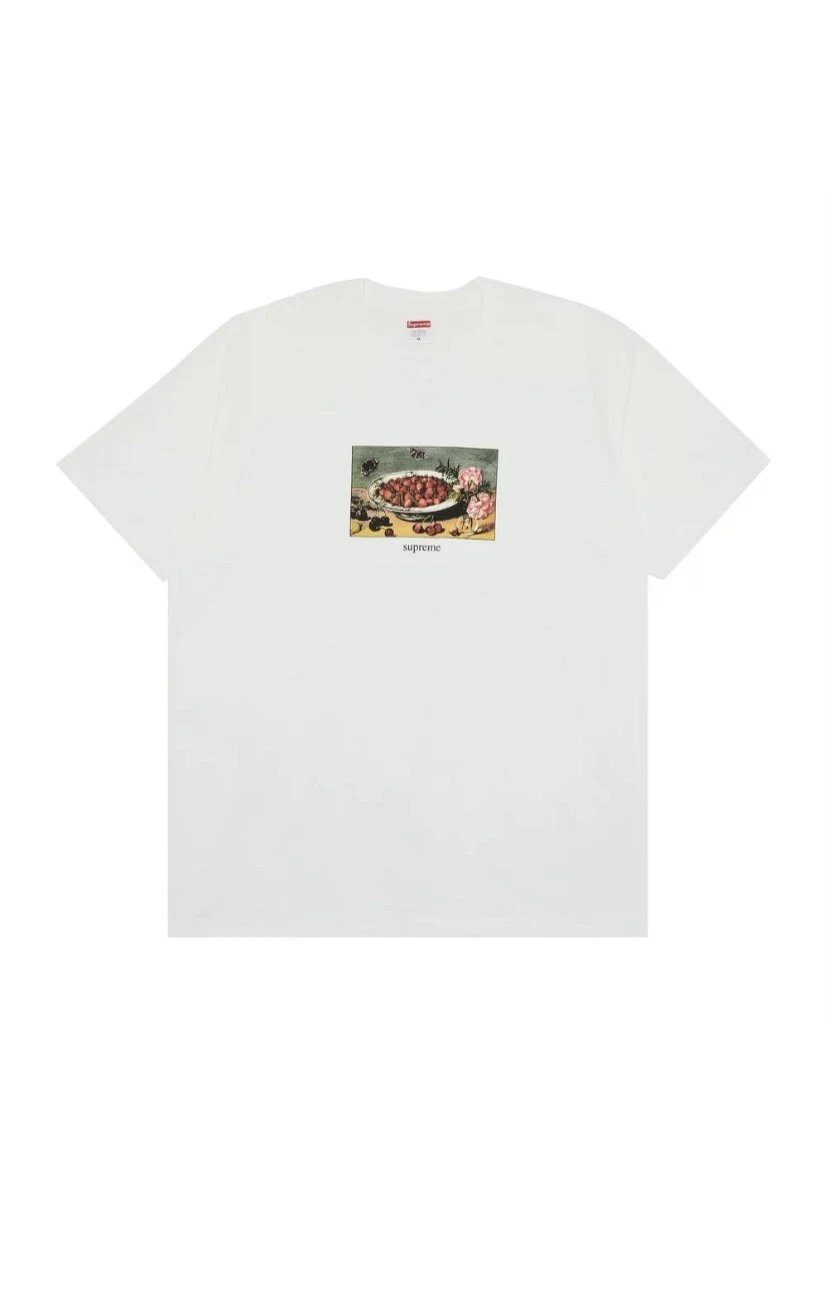 TEE SHIRT SUPREME FRAWBERRIES/blanc taille L (AUTHENTIQUE) TOUT NEUF