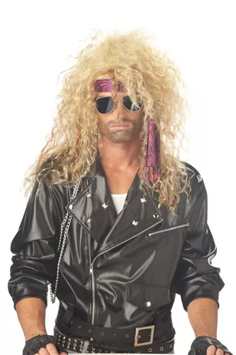 Heavy Metal Rocker Blonde Wig for Halloween Costume
