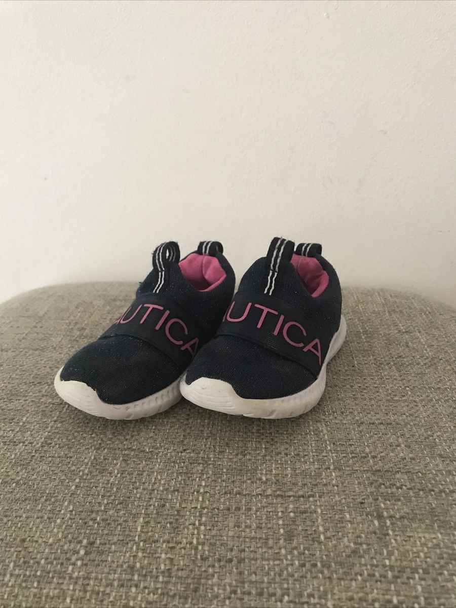 Nautica Canvey Toddler Blue Glitter with Pink Size 5 shoes