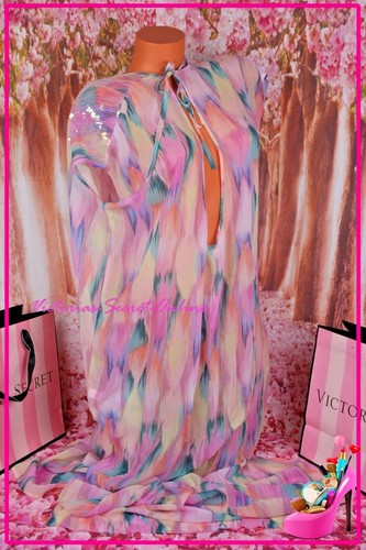 Victoria's Secret Swim Bikini Cover Up Top Long Dress Sequins Bling Bohemian S
