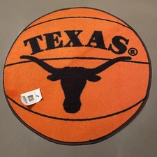 NEW Fanmats UT Texas Longhorns Basketball 28" Diameter USA Round Floor Mat NWT
