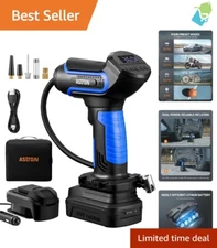 150 PSI Handheld Air Compressor - Cordless with LCD & Auto Shutoff for Safety