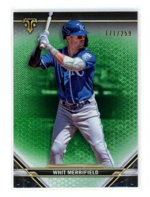 2021 Topps Triple Threads #3 Whit Merrifield Emerald /259 Kansas City Royals