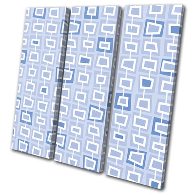 Abstract Retro Vintage Pattern TREBLE Leinwand Wand Kunst Bild drucken