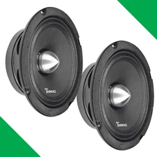 (2) 6.5" MIDRANGE TIMPANO 500W TPT-MR6-4 BULLET 4 OHM CAR PRO AUDIO SPEAKER PAIR