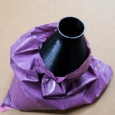 POWDER COAT FUNNEL ZIP TIED TO BAG, FITS EASTWOOD BOTTLES POWDERCOAT COATING