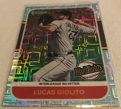 2021 Donruss Baseball Lucas Giolito Chicago White Sox Highlights Vector Parallel