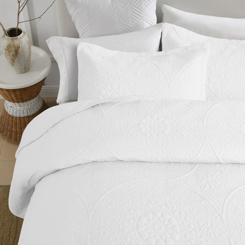 3 Piece Quilted Bedspread Full Queen King Size Ultra Soft Coverlet Comforter Set - Picture 8 of 179