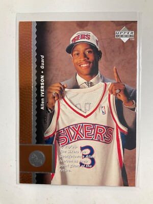 ALLEN IVERSON   1996-97 UPPER DECK FOIL ROOKIE RC #91  PHILADELPHIA 76'ERS