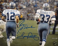 ROGER STAUBACH TONY DORSETT DALLAS COWBOYS SIGNED 8X10 AUTOGRAPHED PHOTO REPRINT