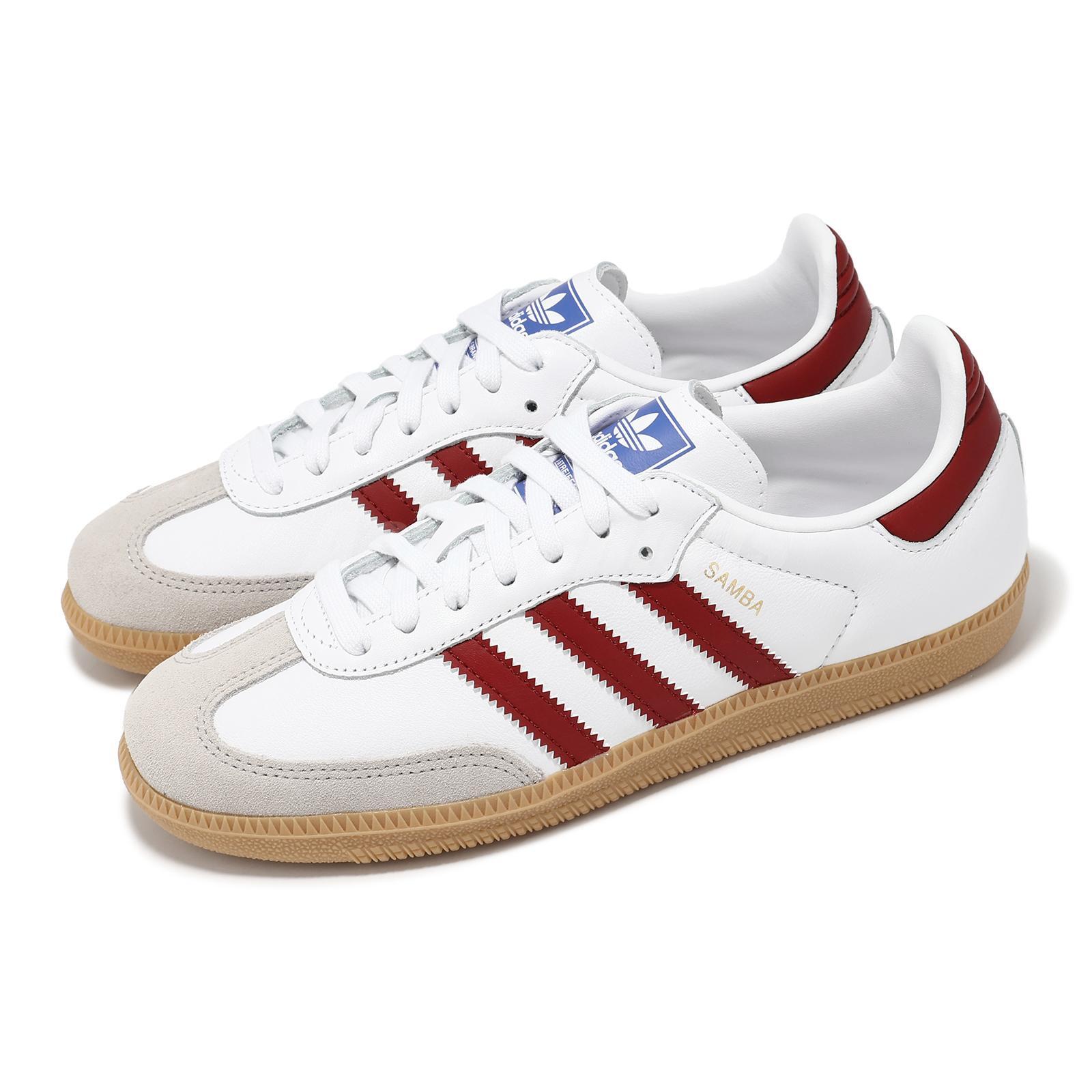 мужская повседневная обувь унисекс adidas Originals Samba OG White Burgundy Gum IF3813