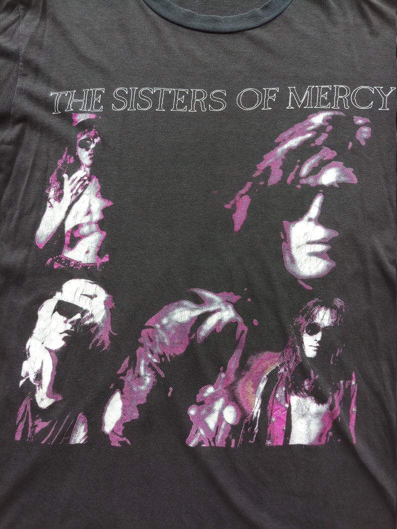 Vintage The SISTERS OF MERCY Black T-shirt Unisex All Size Cotton D040