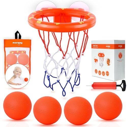 Bath Toys, Bathtub Basketball Hoop for Toddlers Kids, Boys and Girls - Picture 2 of 8
