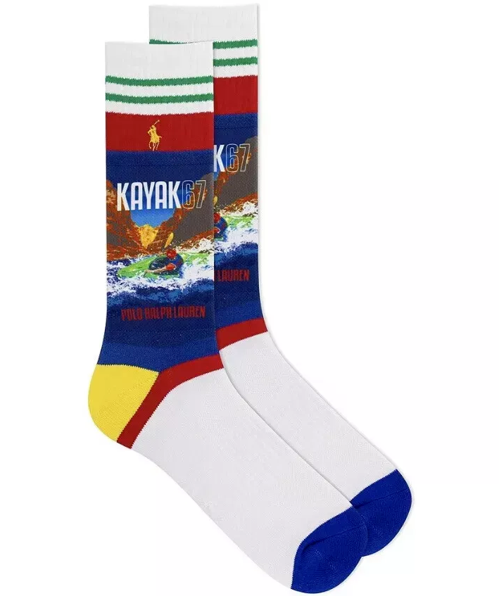 PONY Taglia (6 12) POLO RALPH LAUREN Calze da uomo equipaggio KAYAK 67 Expedition Whitewater