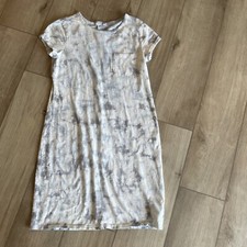 Gap XSmall Pocket Tee Shirt Dress Gray Tie Dye 100% Cotton Preowned