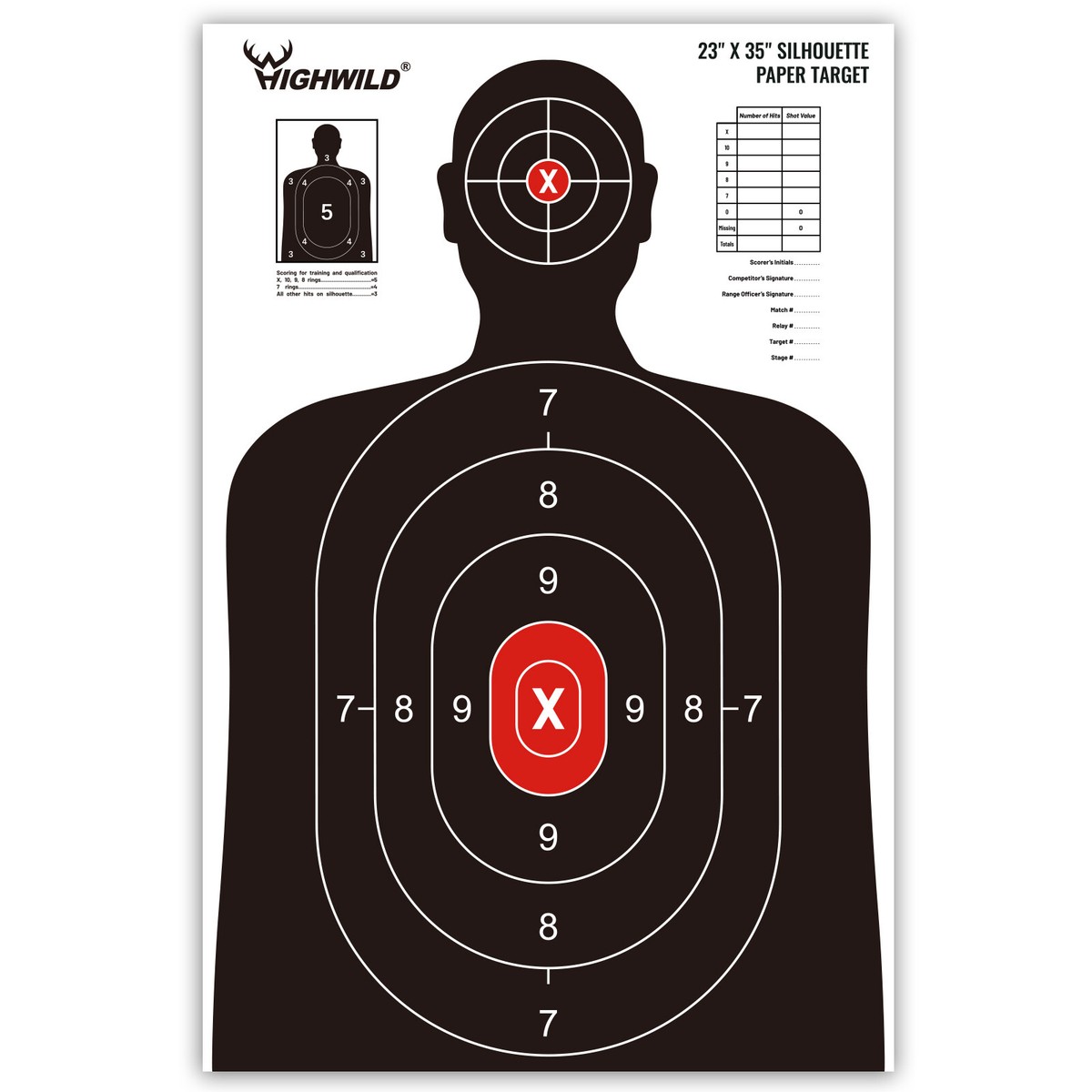Shooting Range Silhouette Paper Target-23X35 for Handguns,Rifles,Airguns,BB Guns | eBay free-printable-air-rifle-targets-a4-17cm-14cm-the-airgun-centre