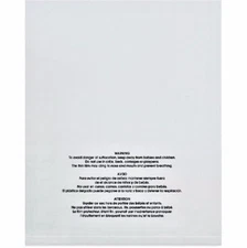 1-4,000 12x15" Suffocation Warning Self Sealing Resealable Clear Poly Bags
