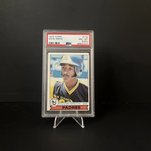 1979 Topps #116 Ozzie Smith Rookie HOF San Diego Padres PSA 8 (oc) 