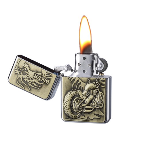 Feuerzeug Benzin Feuerzeuge Lighter Lizenz Motiv Design Serie Motorrad Biker - Bild 4 von 12