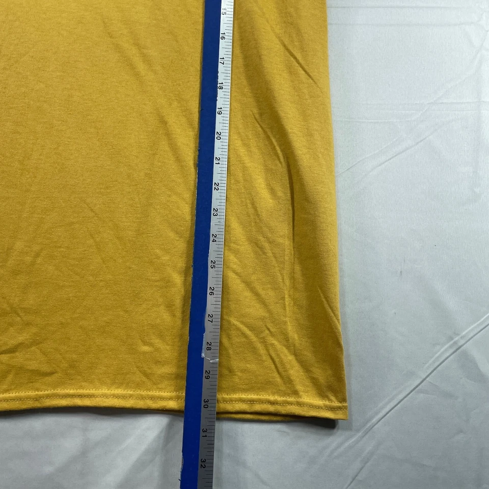 Camisa masculina Minnesota Explorer tamanho grande amarela manga curta 100% algodão nova - Imagem 4 de 4