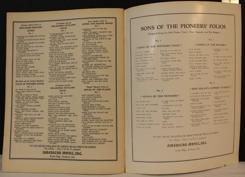 American Music Inc Folio No 2 Cowboy Ballads 1940 Eddie Dean Songbook 20 Scores - Picture 9 of 9