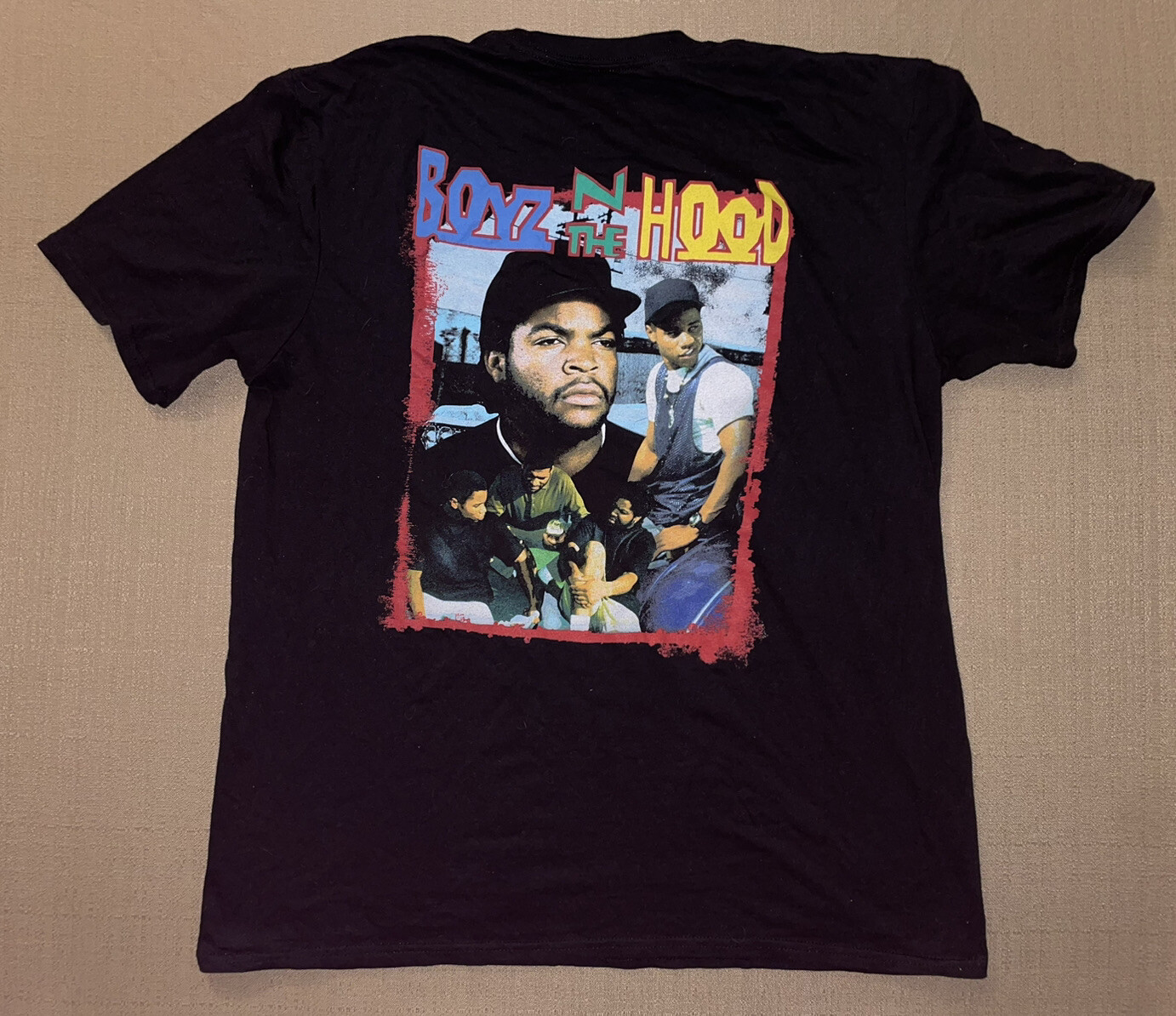 FILA T shirt grafica Boyz N THE cappuccio adulto XL extra large nera ottime condizioni VELOCE