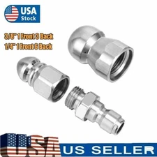 3/8 " 1/4" Pressure Washer Drain Sewer Cleaning Pipe Jetter Rotary Nozzle