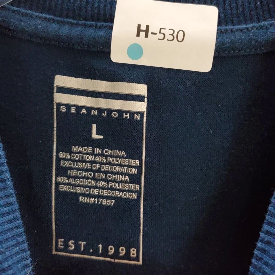 Sean John Boys T-Shirt Large Navy Logo Pop Up 3D Skull Short Sleeve Crew Neck - Image 4 of 4