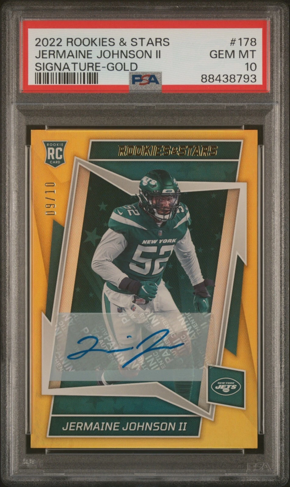 Jermaine Johnson II Panini Rookies & Stars #178 Signature-Gold