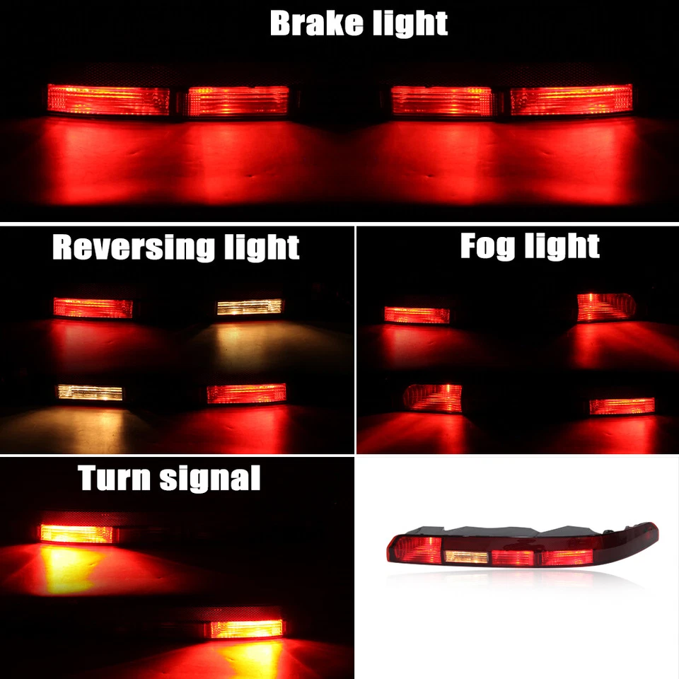 Par de luces de giro reflector LED parachoques trasero inferior para Audi Q7 2016-2023 Foto 2 de 4