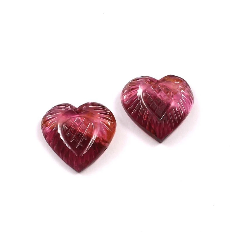 Loose Gemstone Natural Certified Bio Tourmaline Hand Carved Fancy Heart A978 - Image 3 of 3